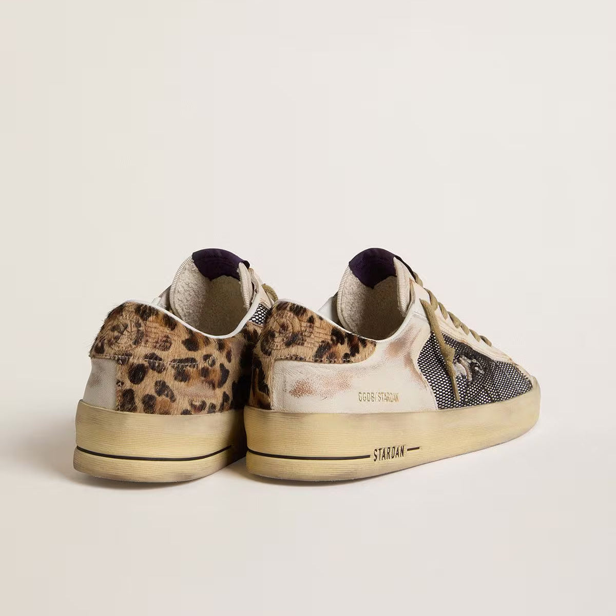 Zapatillas Golden Goose Stardan Nappa Leather Net Upper Horsy Heel Hombre