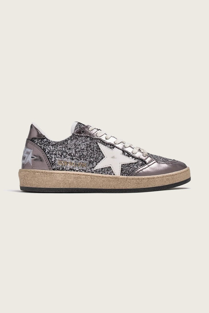 Zapatillas Golden Goose Ballstar Glitter Heel Leather Star Mujer