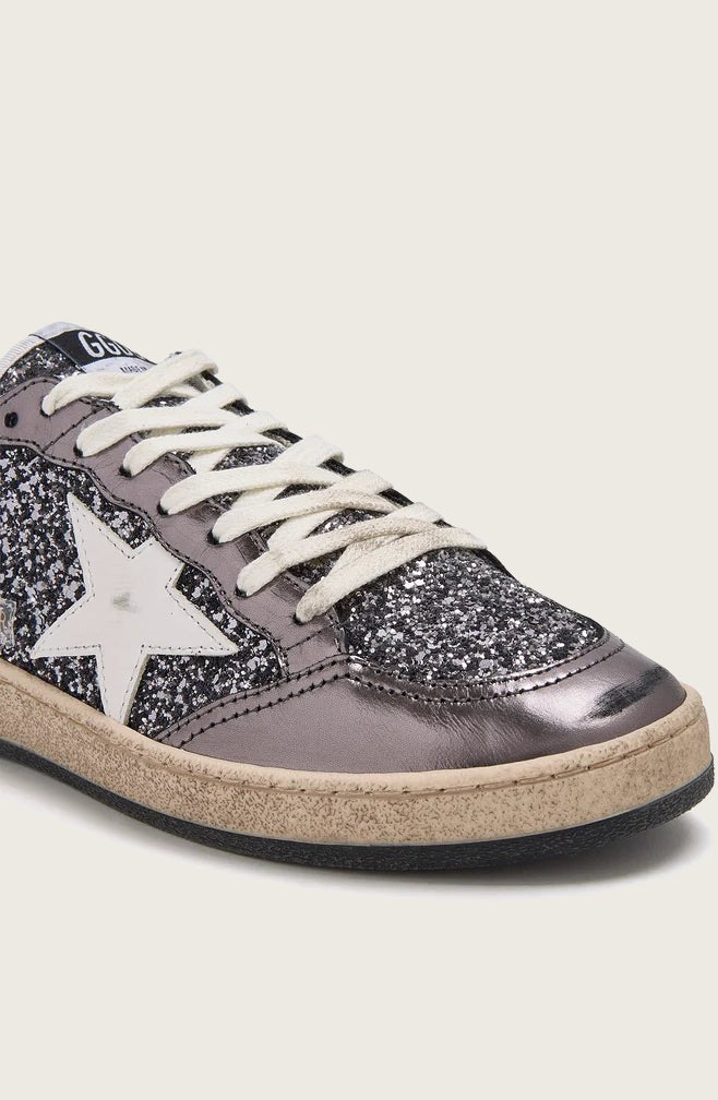 Zapatillas Golden Goose Ballstar Glitter Heel Leather Star Mujer