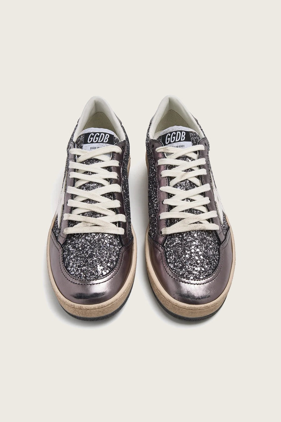 Zapatillas Golden Goose Ballstar Glitter Heel Leather Star Mujer
