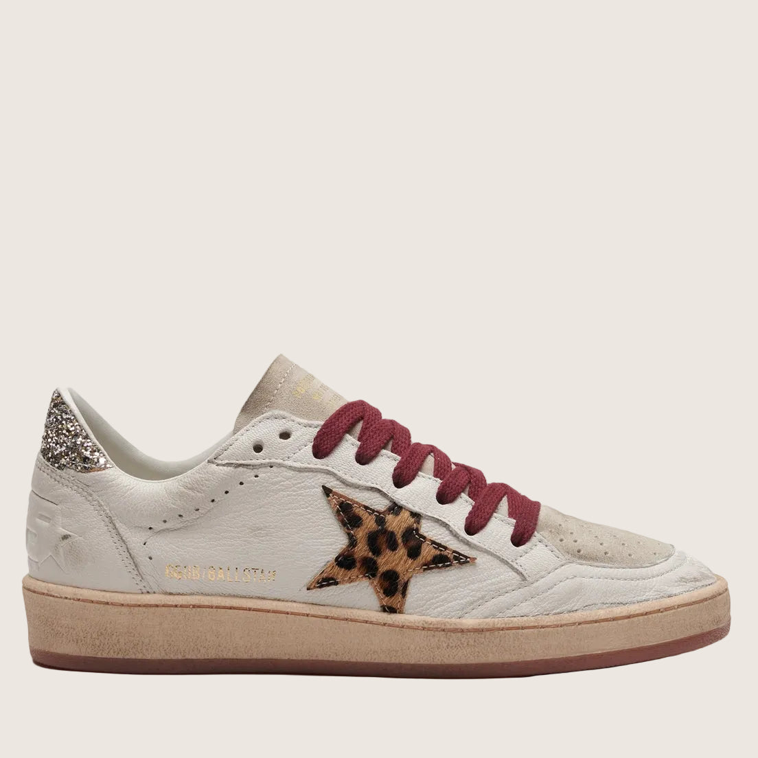 Zapatillas Golden Goose Ballstar Nappa Horsy Star Glitter Heel Mujer