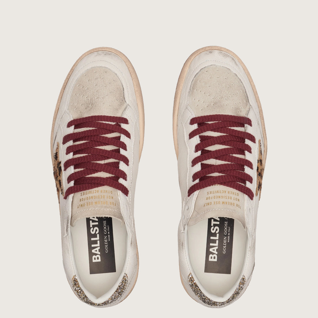 Zapatillas Golden Goose Ballstar Nappa Horsy Star Glitter Heel Mujer