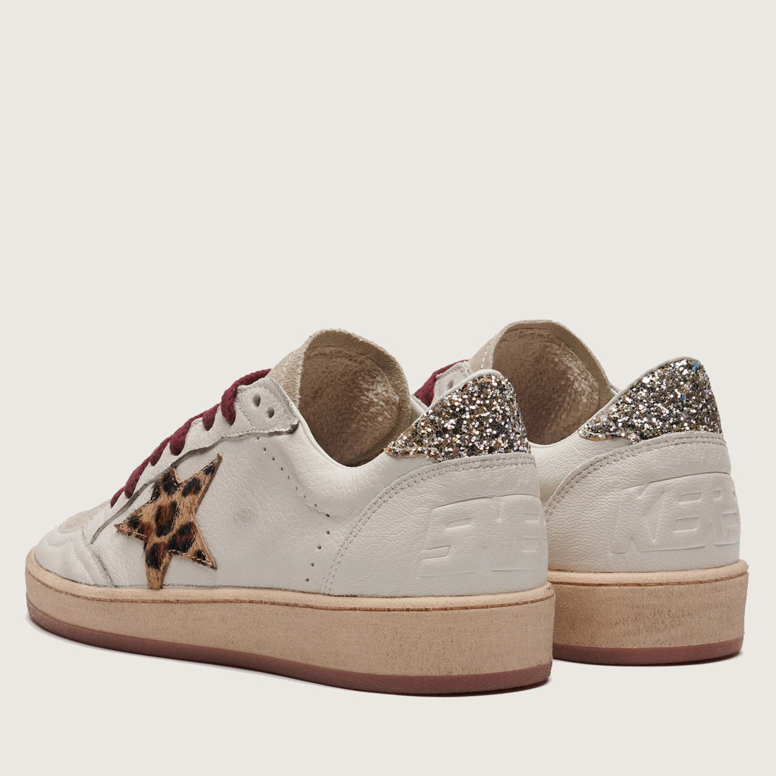 Zapatillas Golden Goose Ballstar Nappa Horsy Star Glitter Heel Mujer
