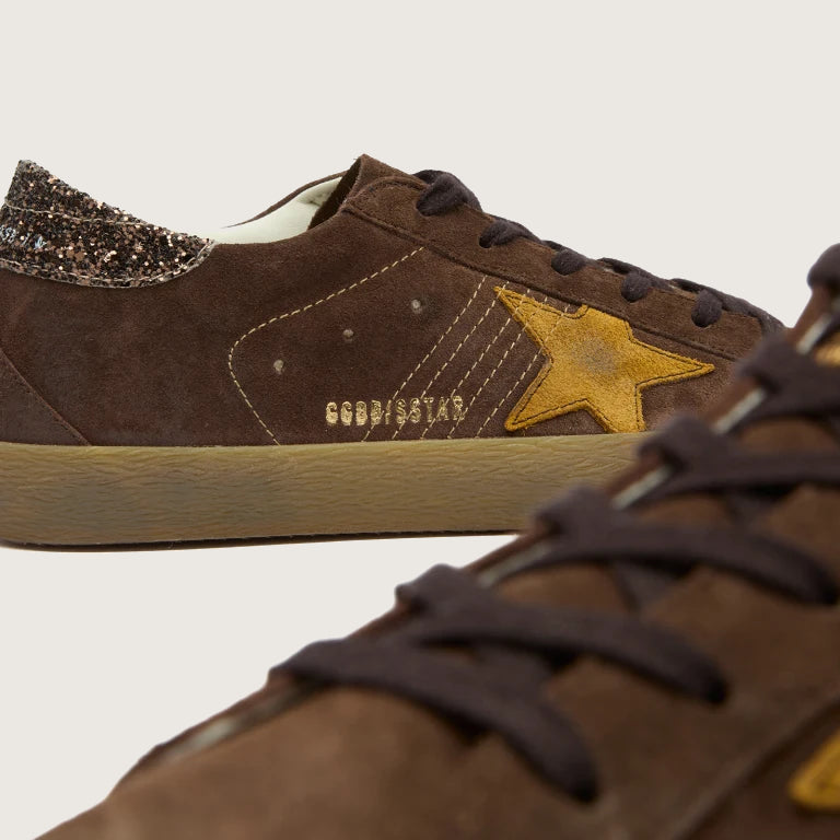 Zapatillas Golden Goose Superstar Suede Upper Toe Tongue Glit Mujer