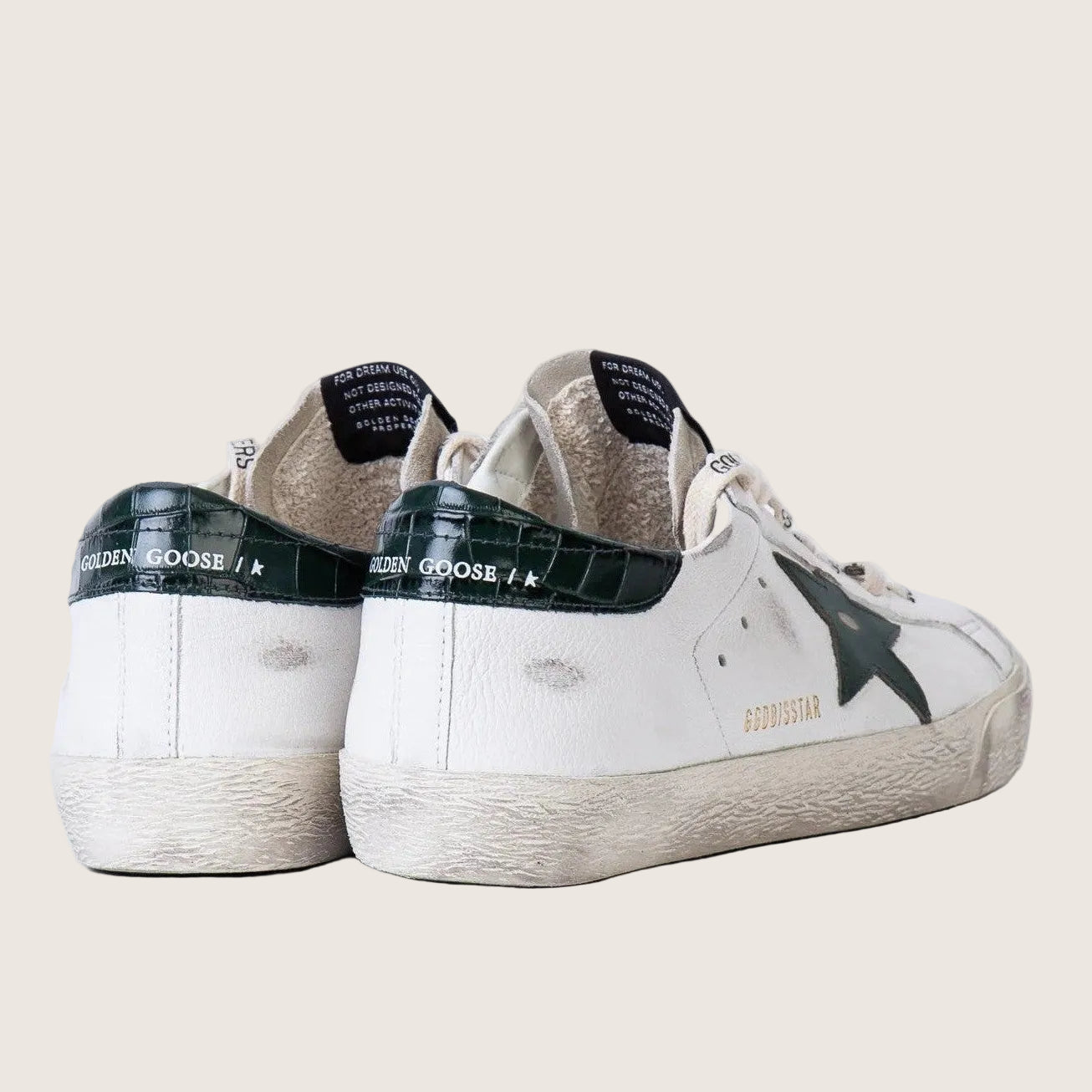 Zapatillas Golden Goose Super Star Leather Star Printed Leather Heel Hombre