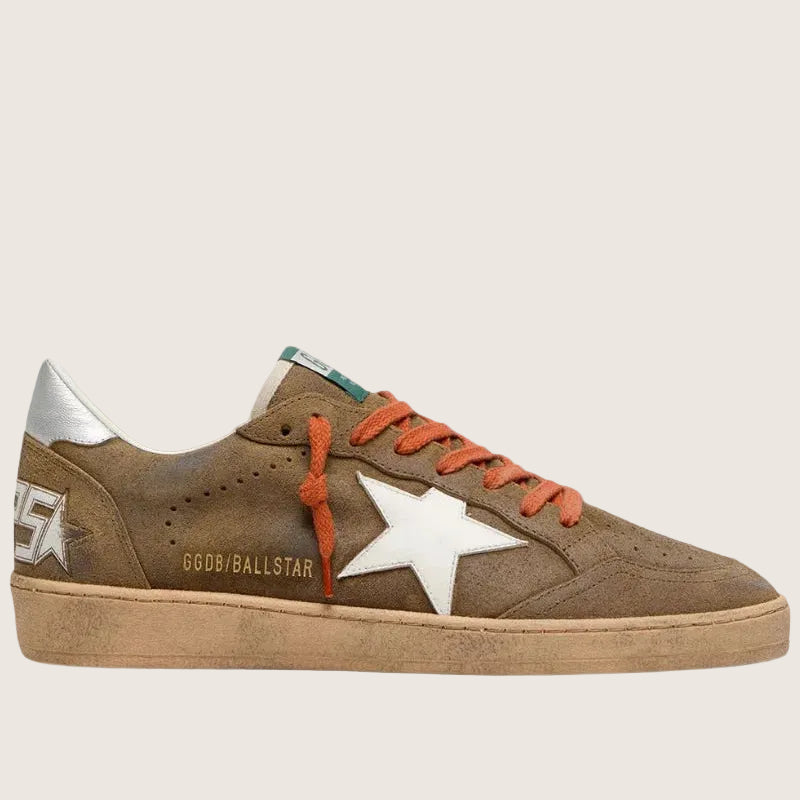 Zapatillas Golden Goose Ballstar Waxed Suede Star Laminated Heel Hombre