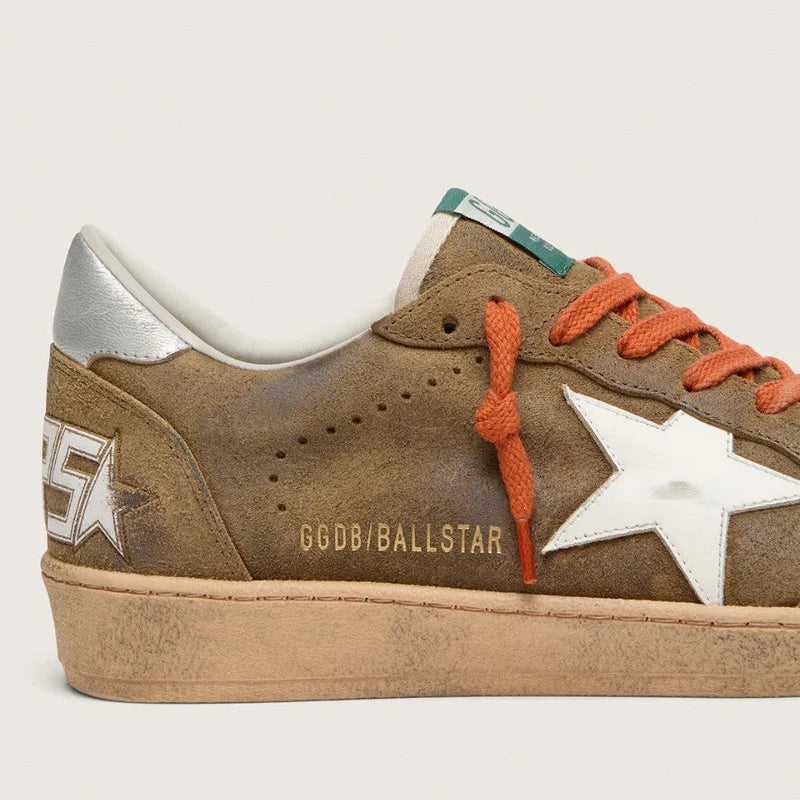 Zapatillas Golden Goose Ballstar Waxed Suede Star Laminated Heel Hombre
