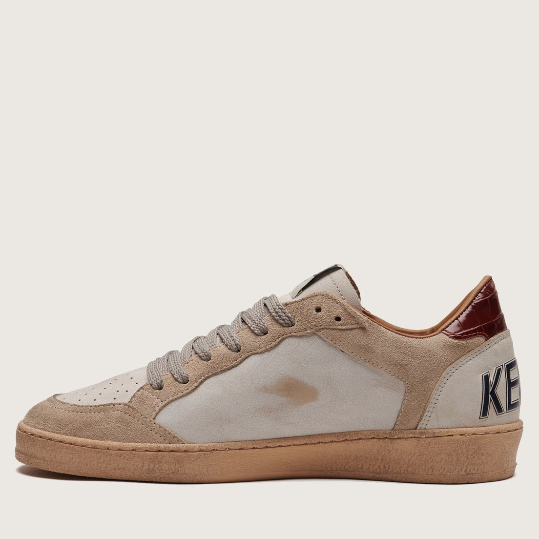 Zapatillas Golden Goose Ballstar Leather Suede Printed Leather Heel Hombre