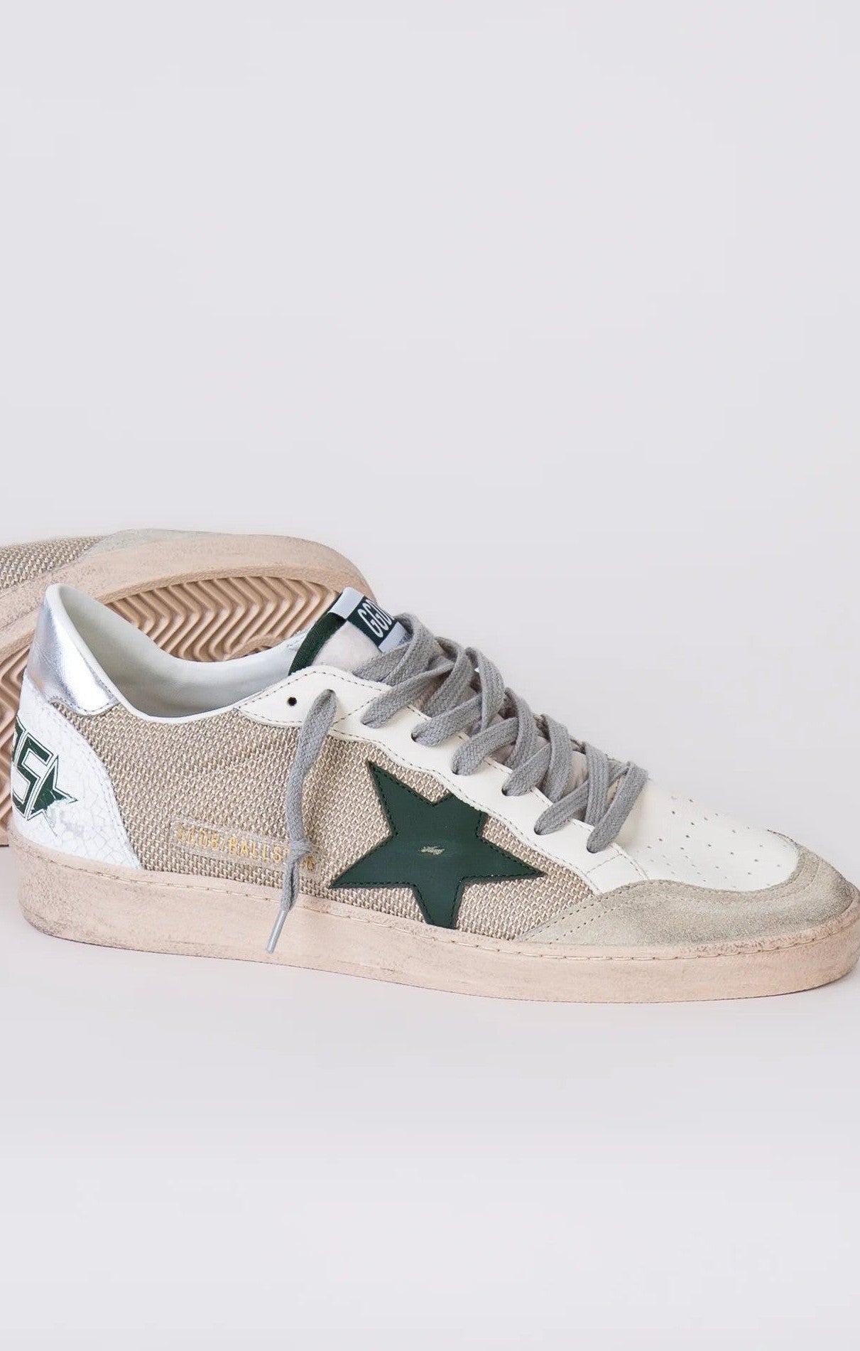 Zapatillas Golden Goose Ballstar Net Leather Star Nylon Heel Crack Spur Hombre
