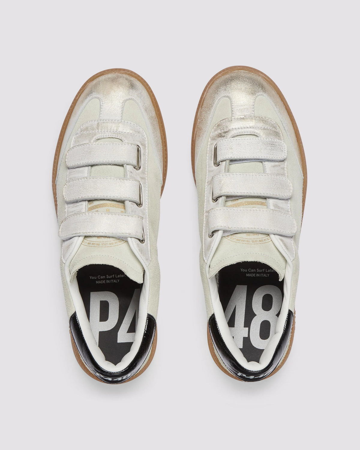 Zapatilla Monza Velcro Capri Cream Mujer