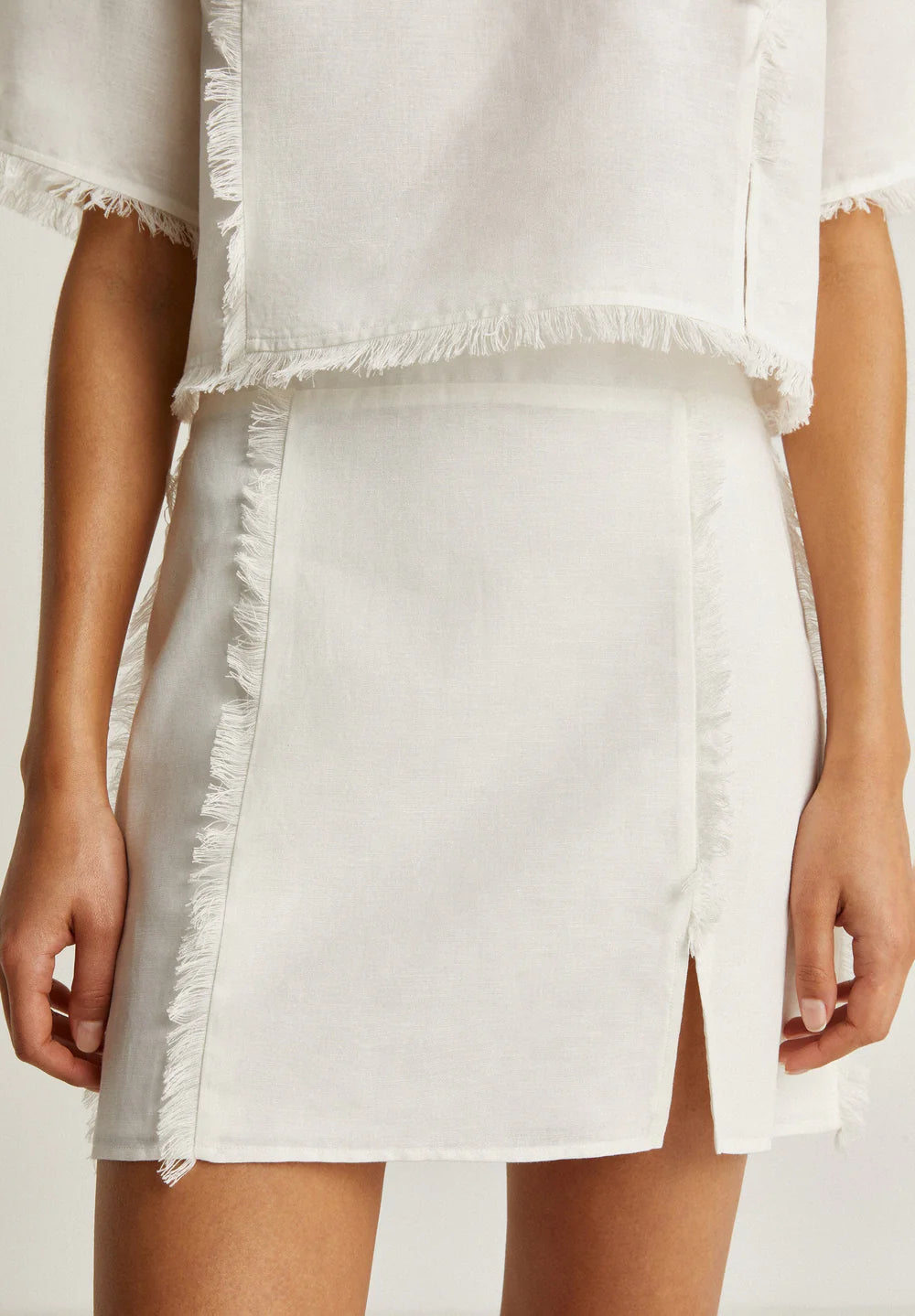 Falda Frayed Linen
