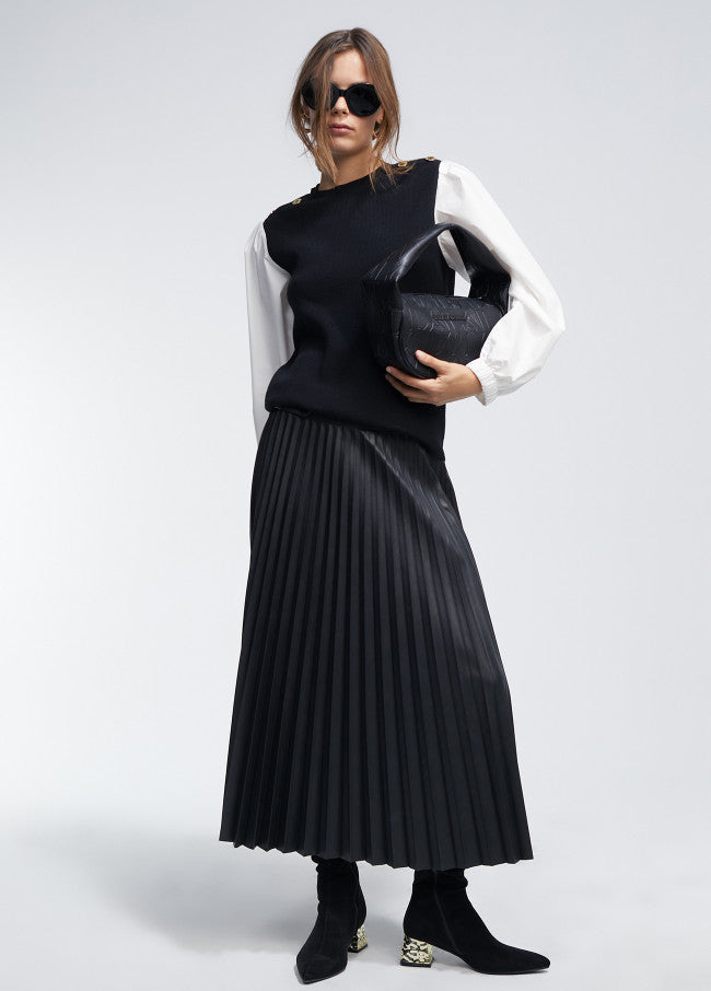 Falda Faux Leather