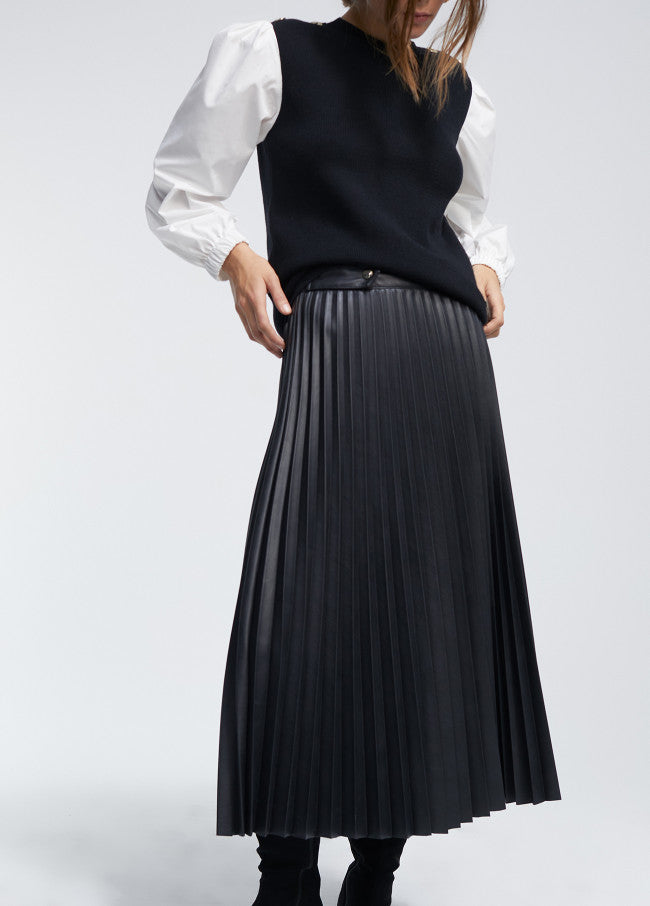 Falda Faux Leather