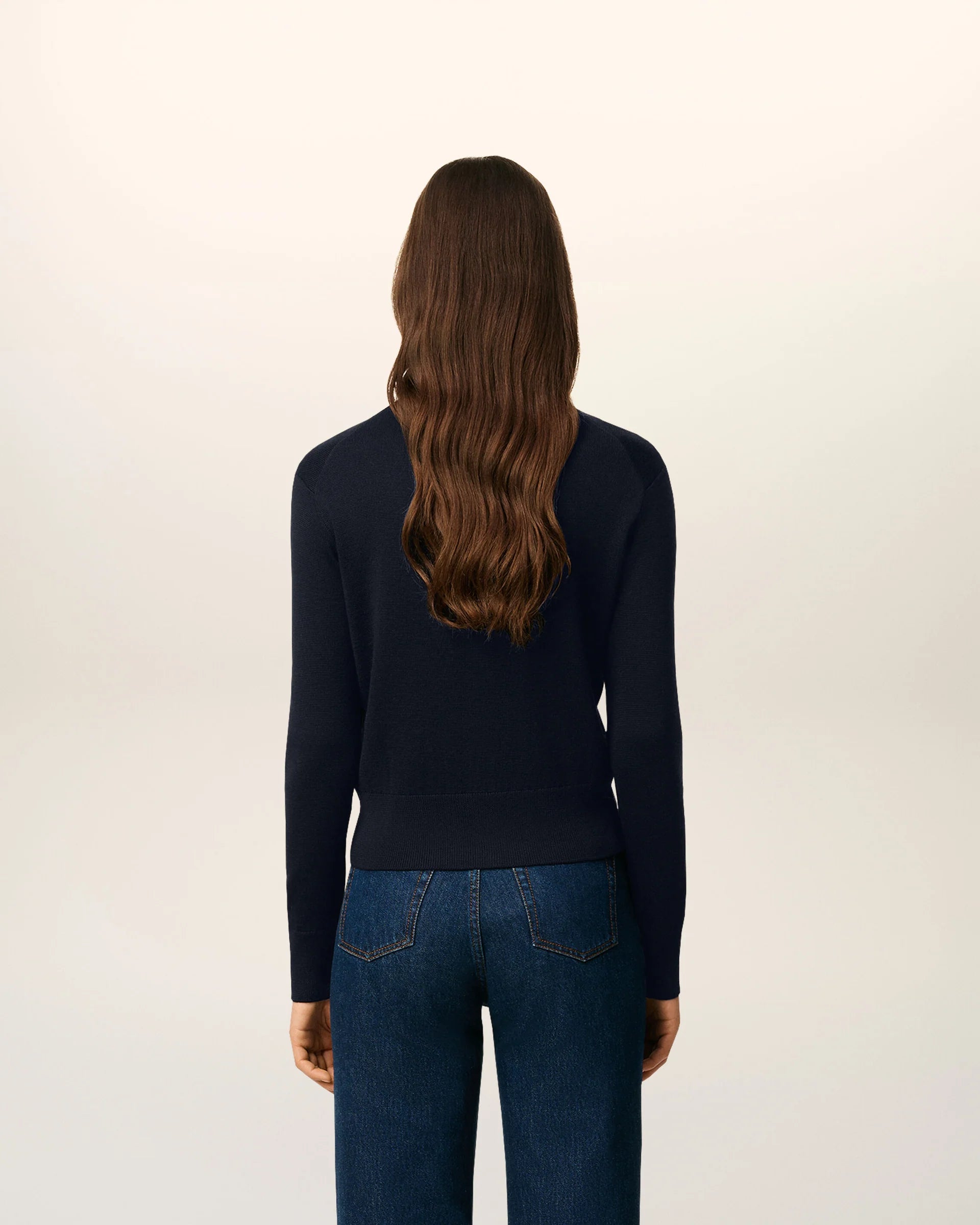 Cardigan Crewneck With Contrasted Ami De Coeur