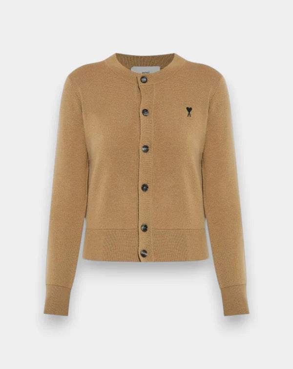 Cardigan Crewneck With Contrasted Ami De Coeur