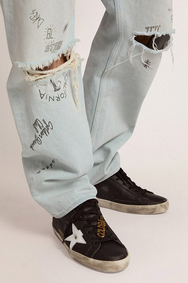 Zapatillas Golden Goose Super-Star Leather Upper Shiny Leather hombre