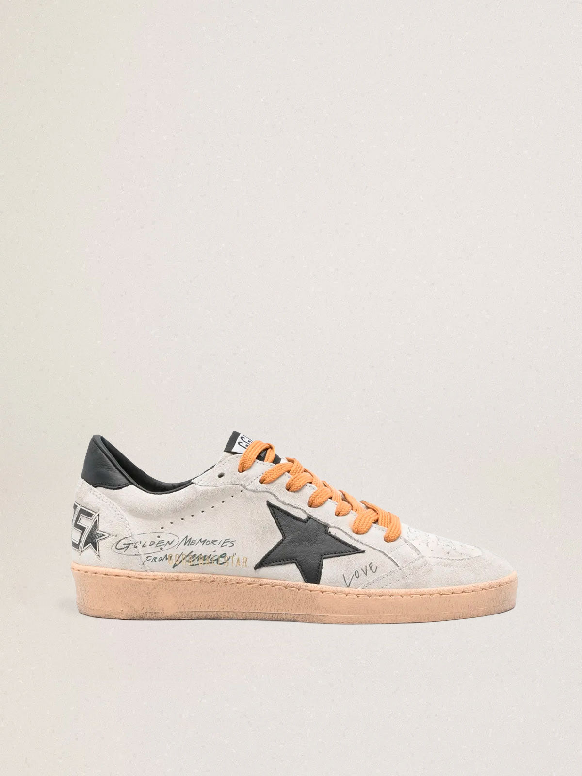 Zapatillas Golden Goose Ballstar Nappa Crack Star Printed Leather Heel Hombre