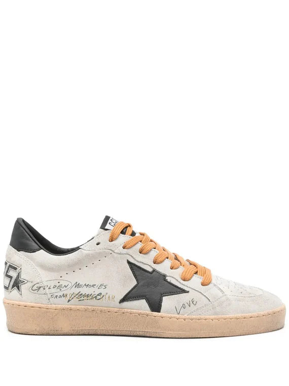 Zapatillas Golden Goose Ballstar Suede And Spur Leather Hombre