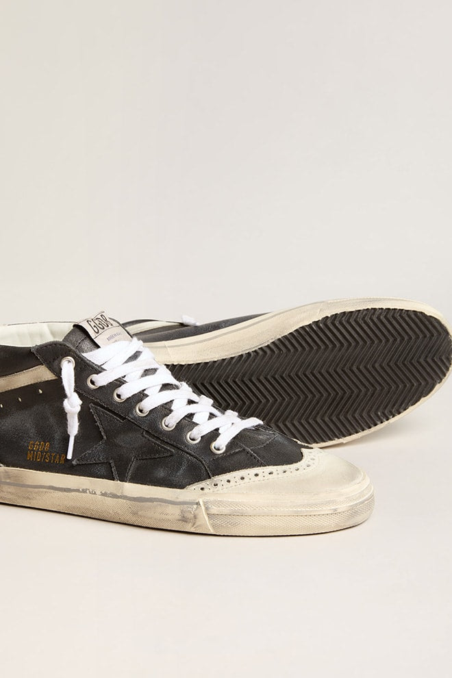 Zapatillas Golden Goose Mid Star Nabuk Wave Leather Star Hombre