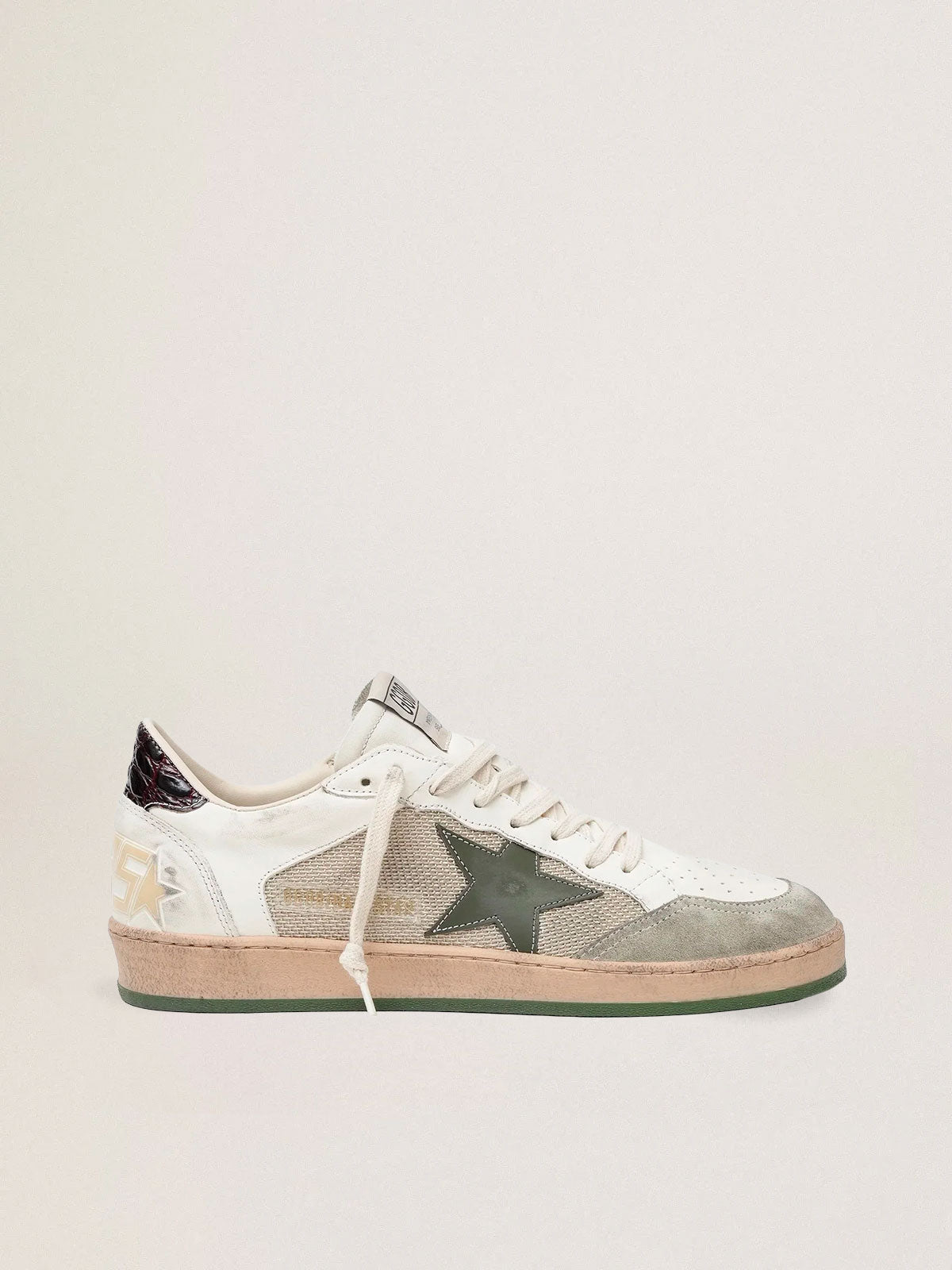 Zapatilla Golden Goose Ballstar Net And Leather Star Printed Leather Hombre