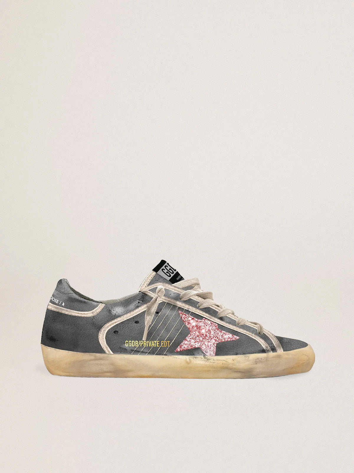 Zapatillas Golden Goose Super Star Suede Glitter Star Mujer