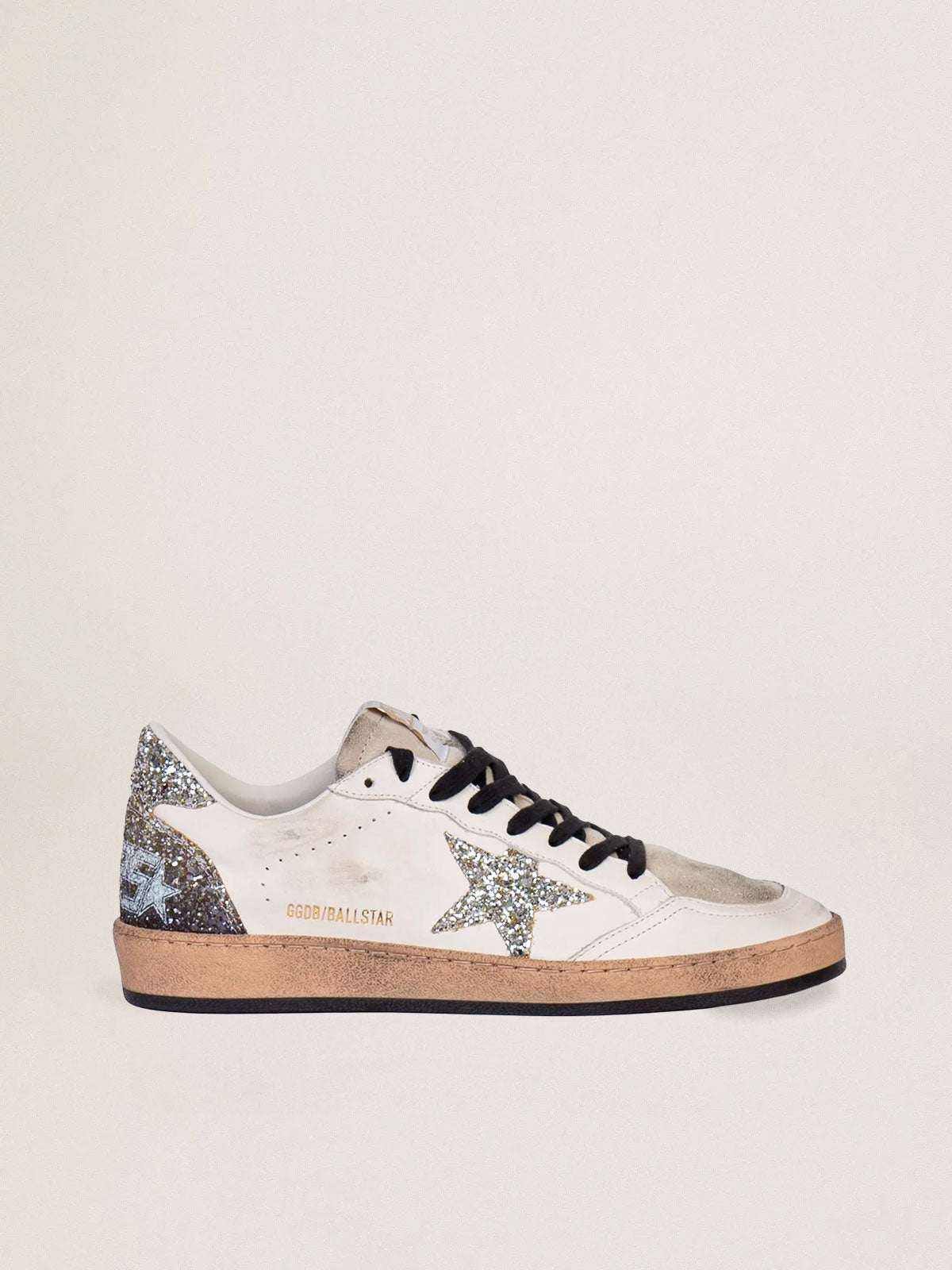 Zapatilla Golden Goose Ballstar Leather Glitter Star Heel Glitter Mujer