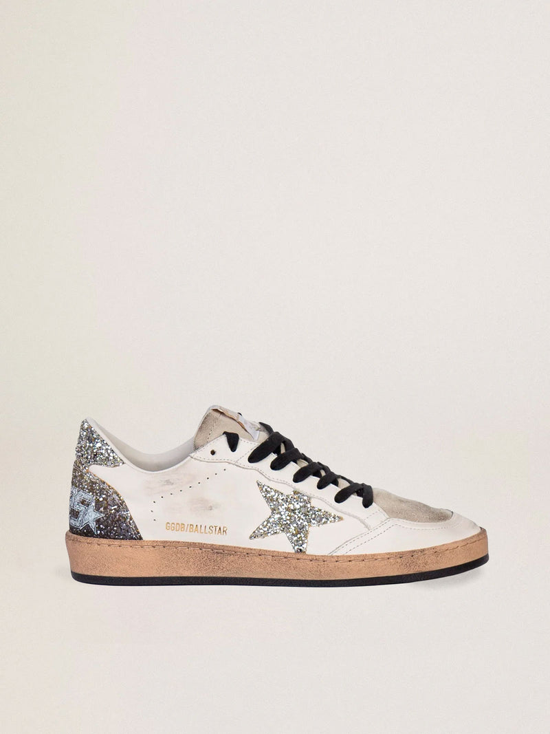 Zapatilla Golden Goose Ballstar Leather Glitter Star Heel Glitter Mujer