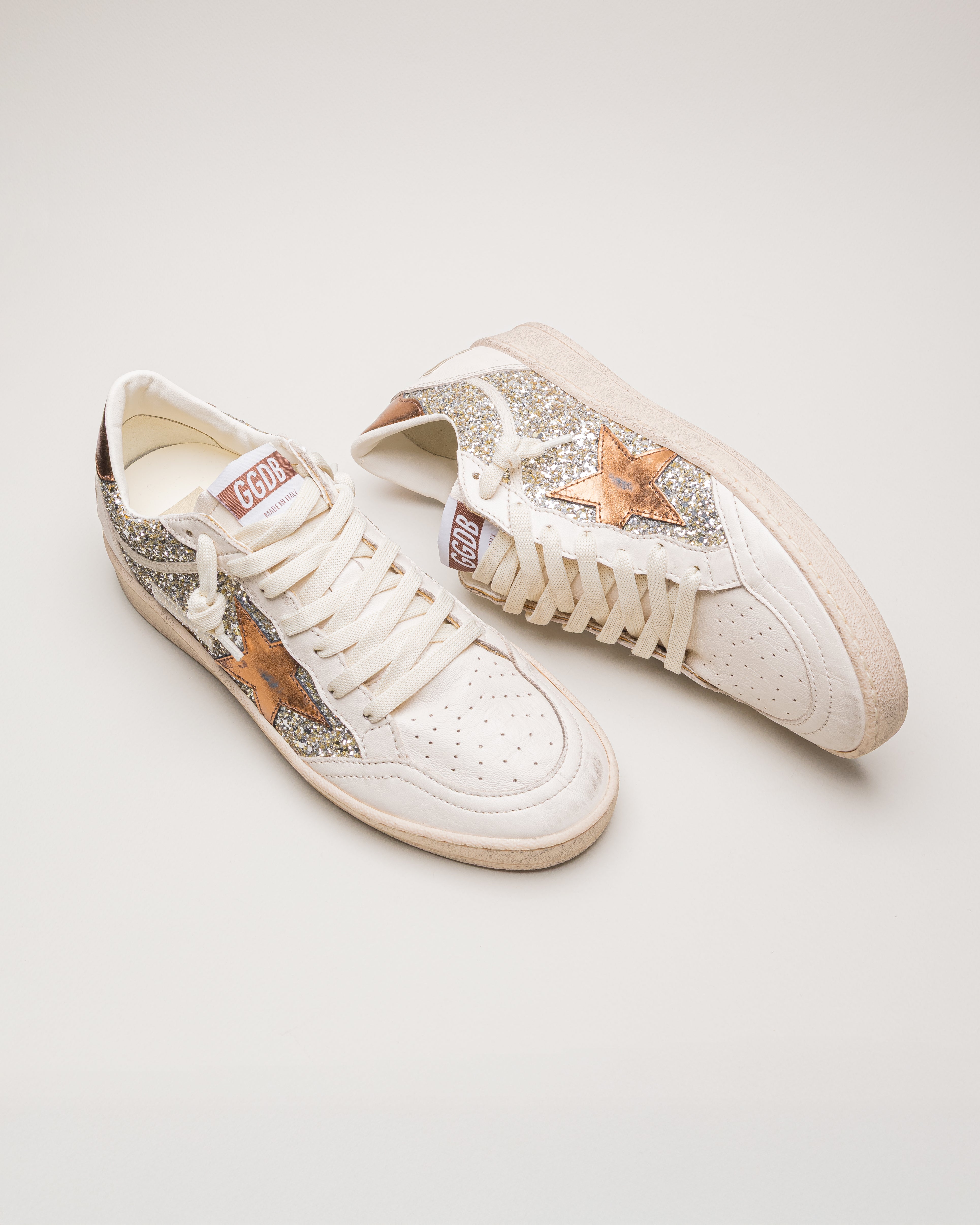 Zapatillas Golden Goose Ballstar Glitter Laminated Star And Heel Mujer