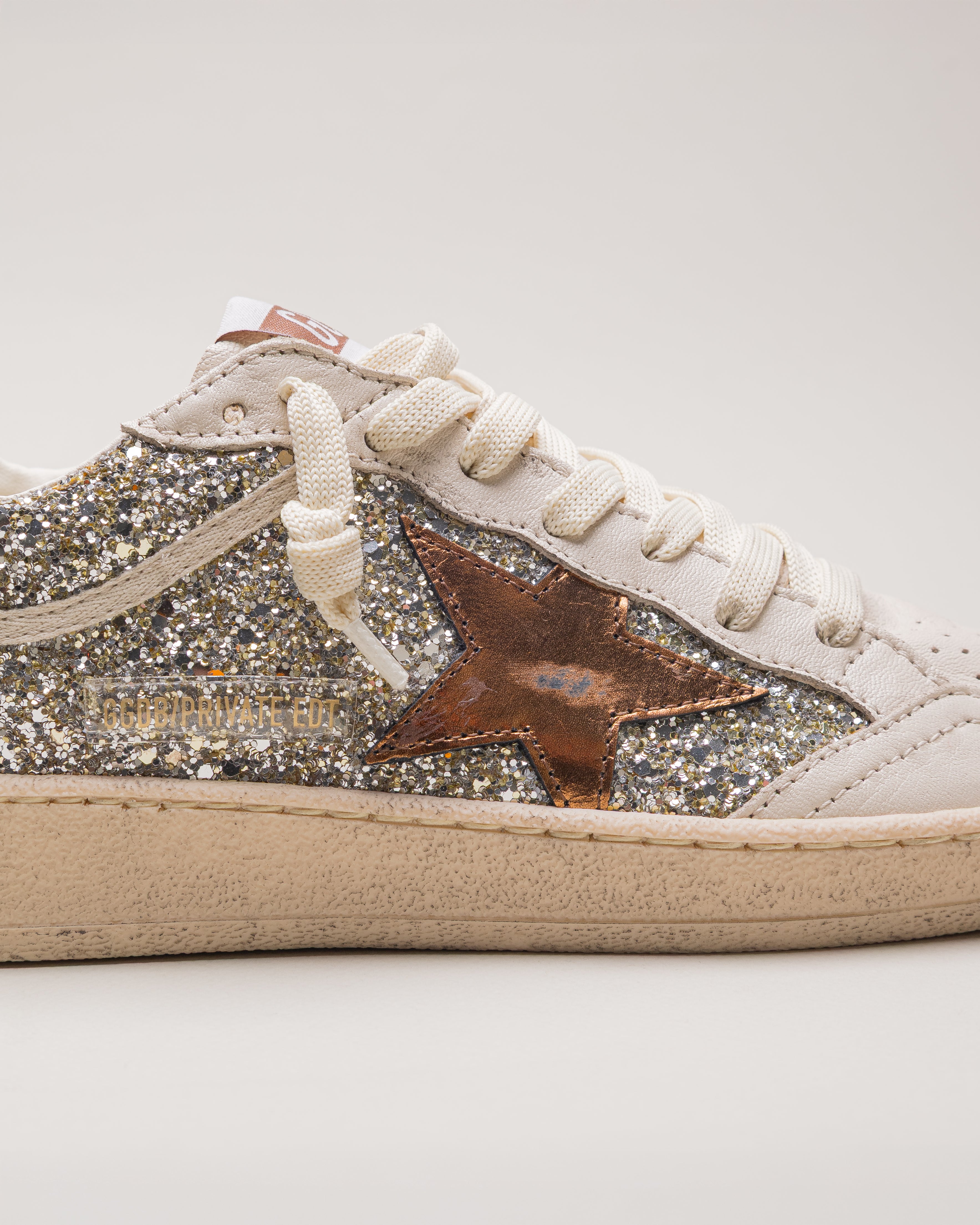 Zapatillas Golden Goose Ballstar Glitter Laminated Star And Heel Mujer