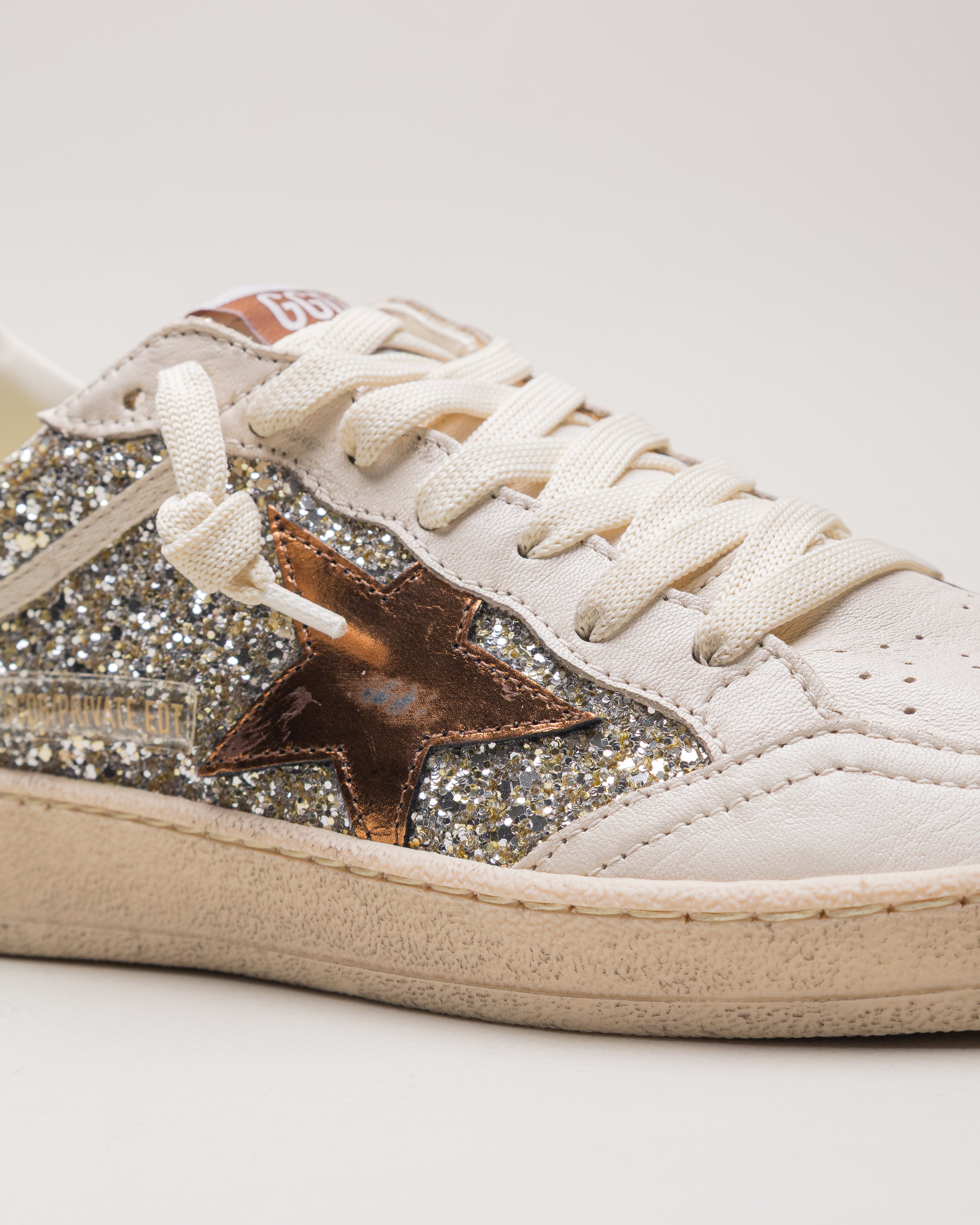 Zapatillas Golden Goose Ballstar Glitter Laminated Star And Heel Mujer