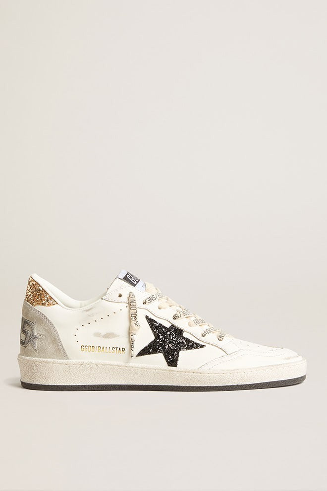 Zapatillas Golden Goose Ballstar Leather Glitter Star Suede Spur Mujer