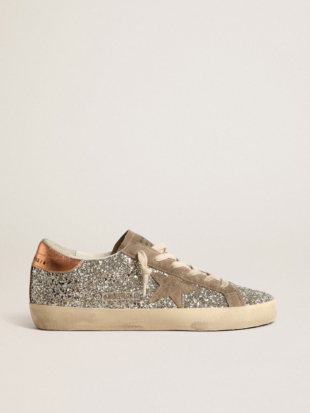 Zapatilla Super Star Glitter Up Suede Tongue Star Lamn Heel Mujer