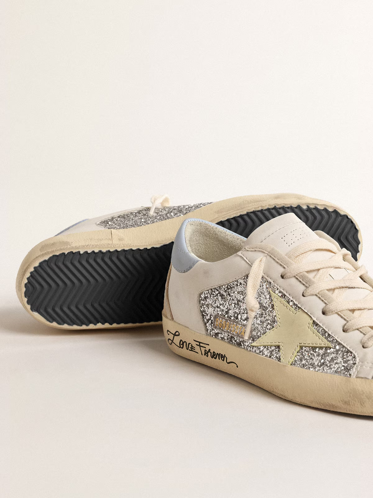 Zapatilla Super Star Glit Bio Base Up Leath Star Suede Heel Mujer