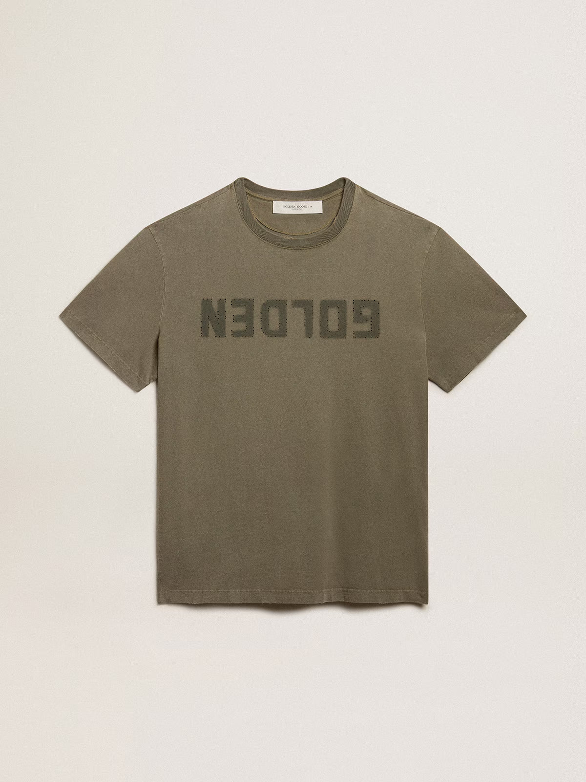 Camiseta Golden W Slim Dist Cotton Jersey With Logo Mujer