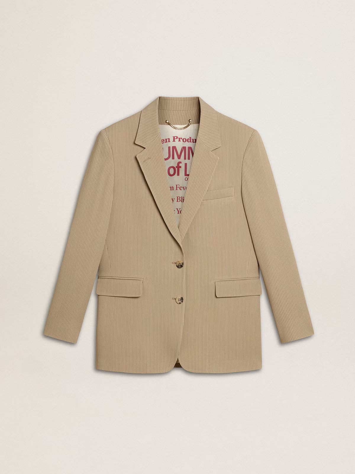 Chaqueta Journey Over Maia Pinstripe Blend Viscose Mujer