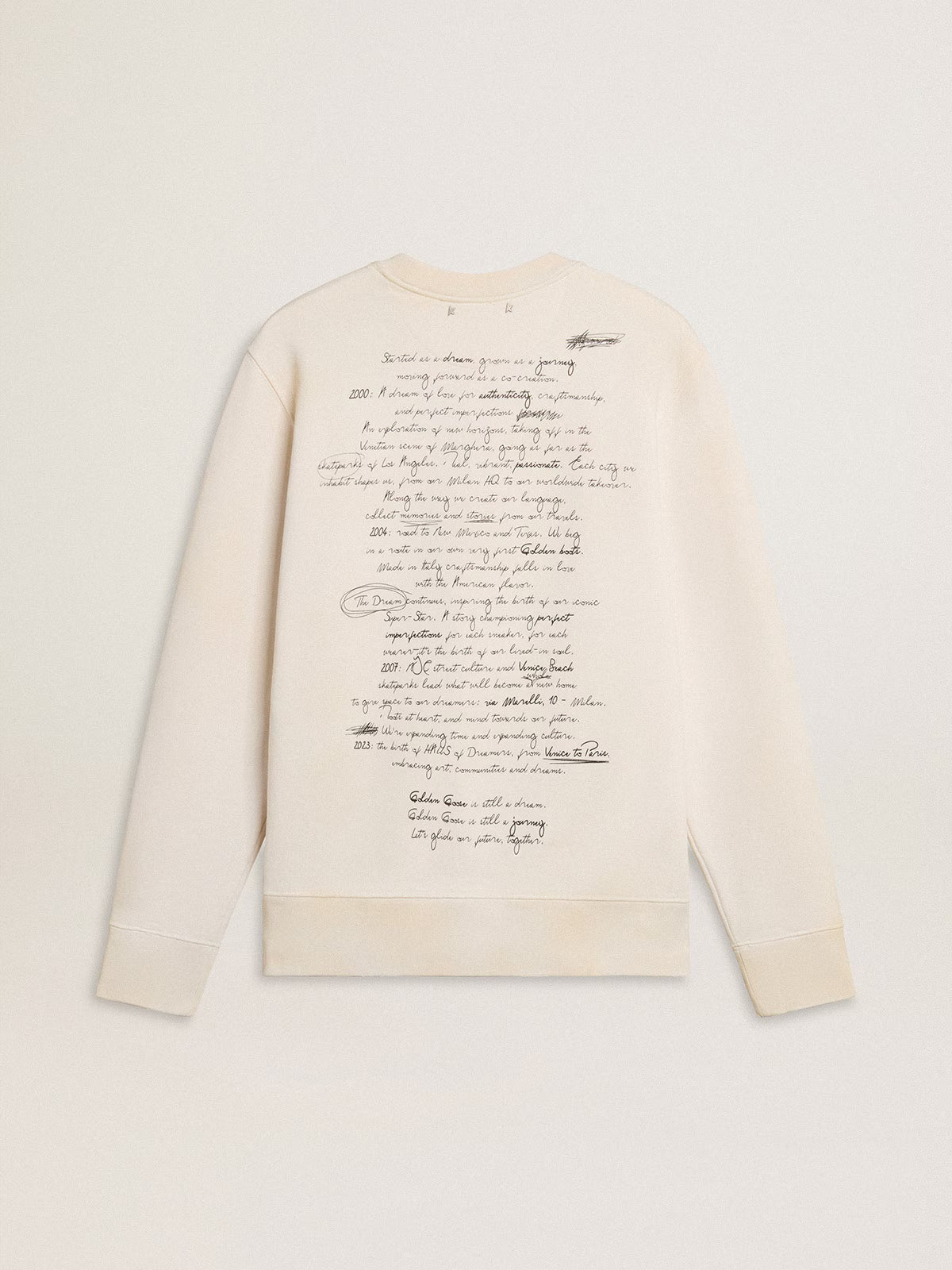 Buzo Journey Cotton Fleece Letter Print Mujer