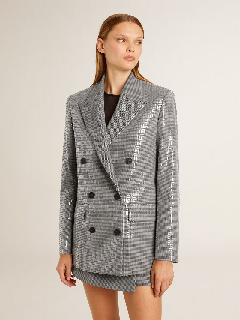 Blazer Journey Boyfriend Db  Vw Micro Pied De Poule Mujer