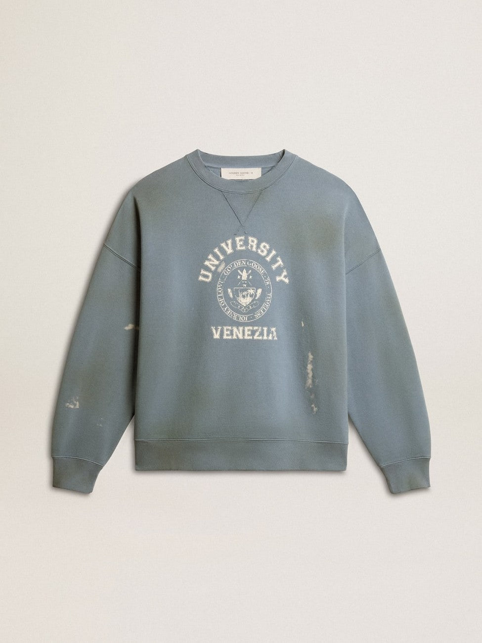 Buzo Journey Mujer Crew Neck Vintage College Print