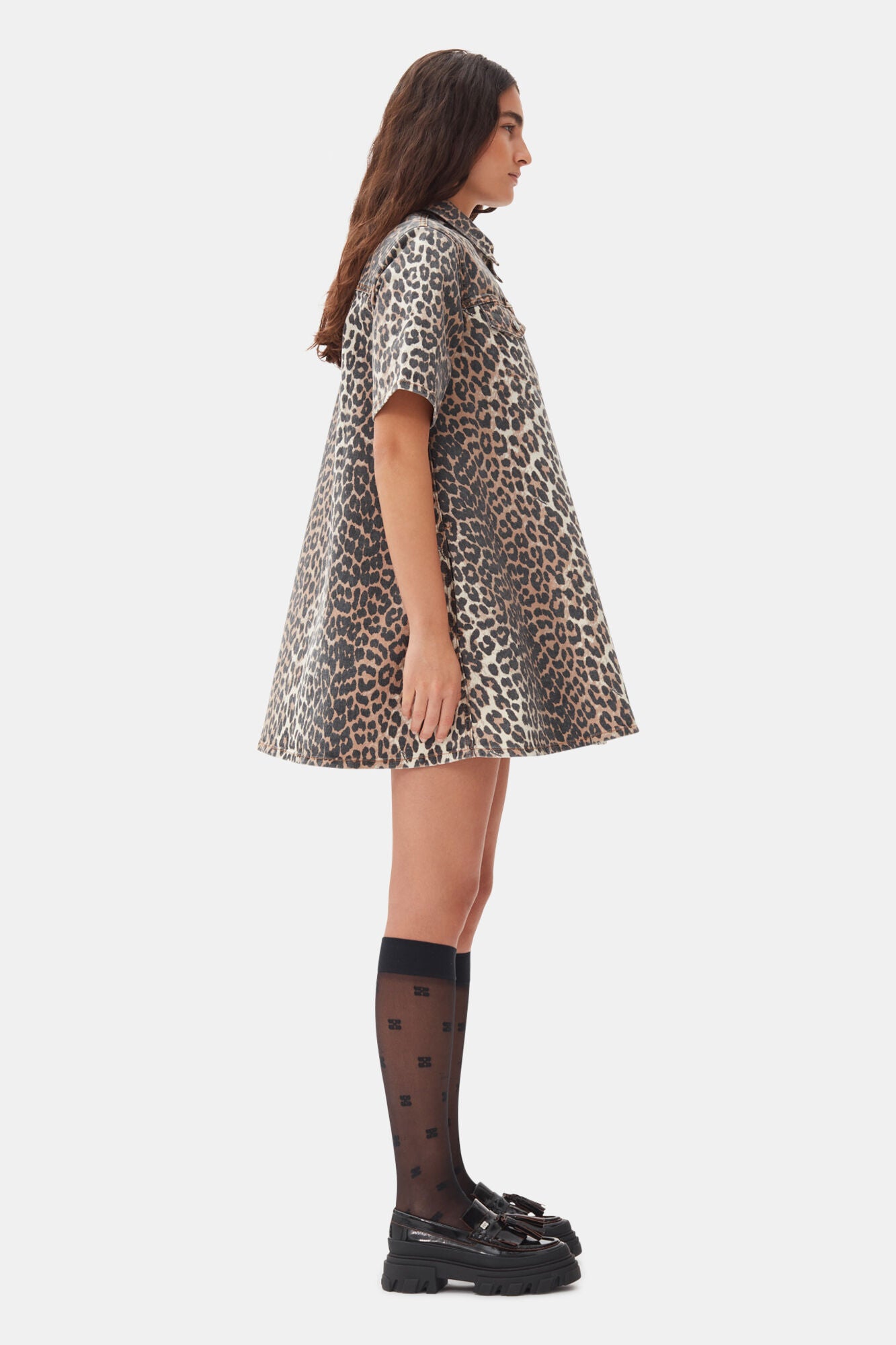 Vestido Print Denim