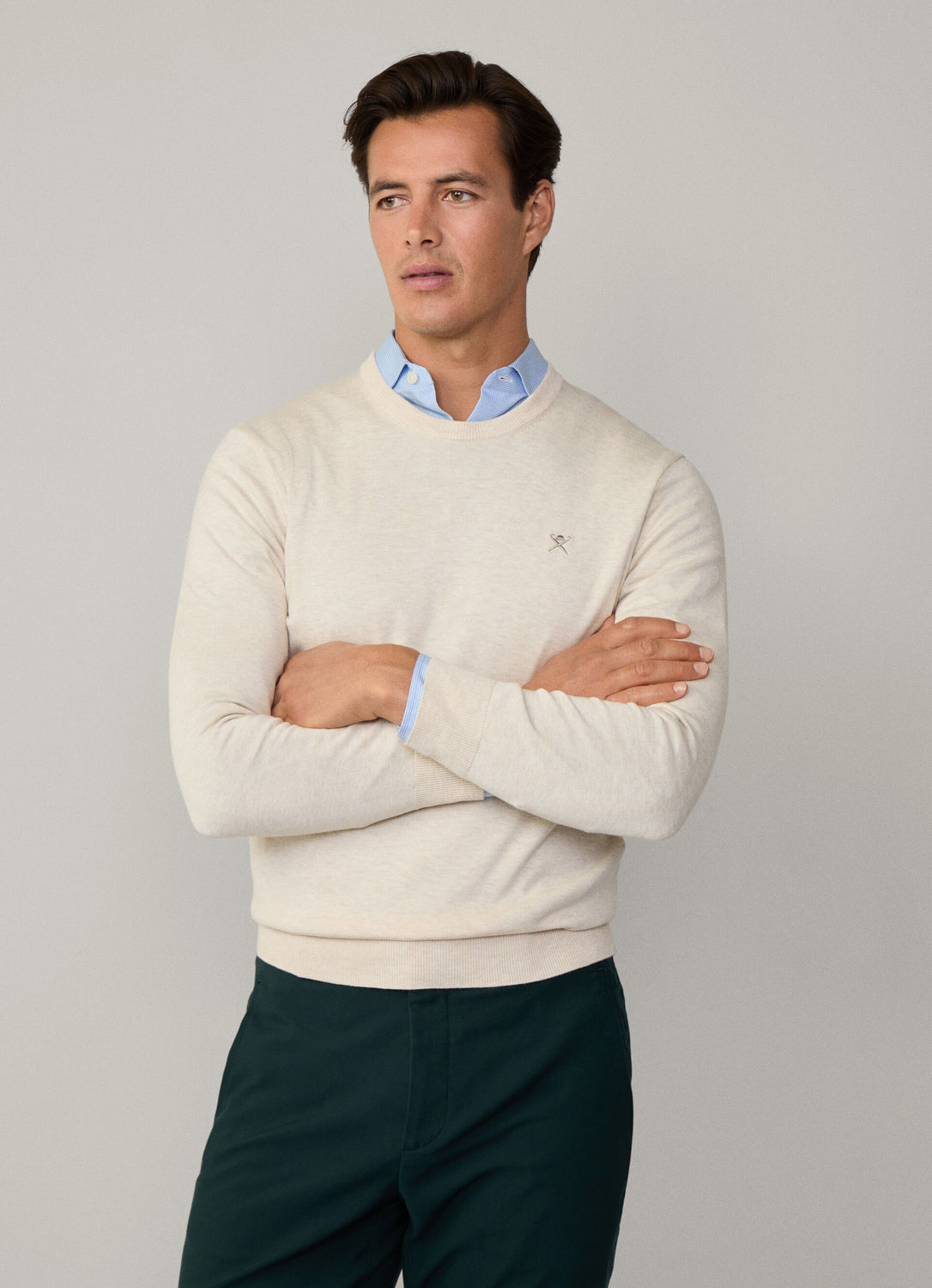 Jersey Cotton Silk Crew