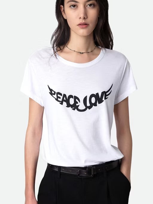 Camiseta Woop Peace Love Wings