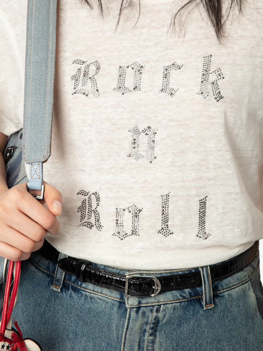 Camiseta Marta Lin Rocknroll Strass