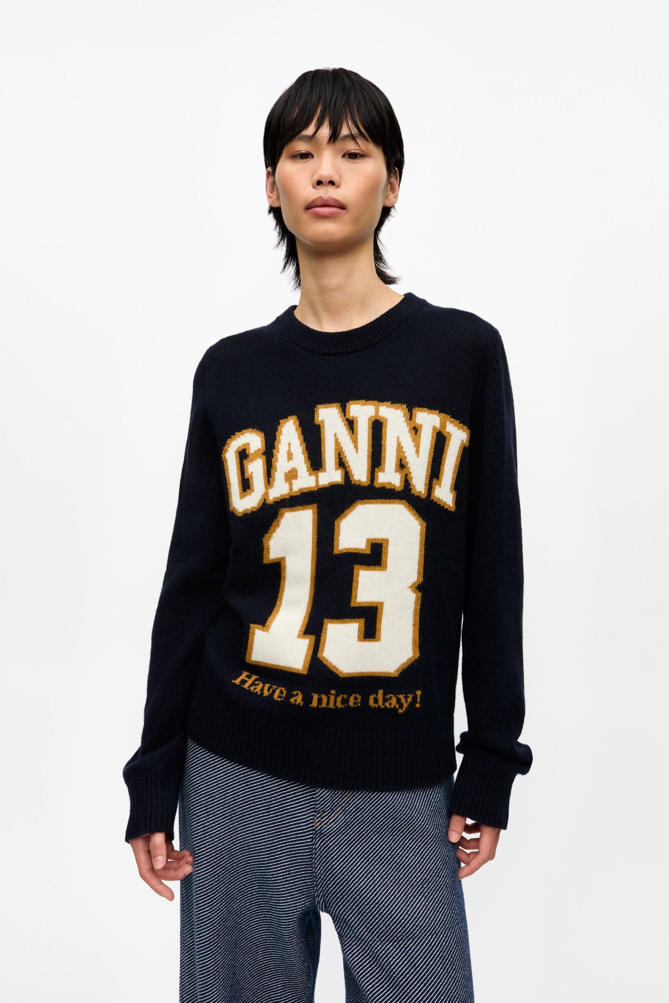 Sweater Graphic Wool Mix Baseball