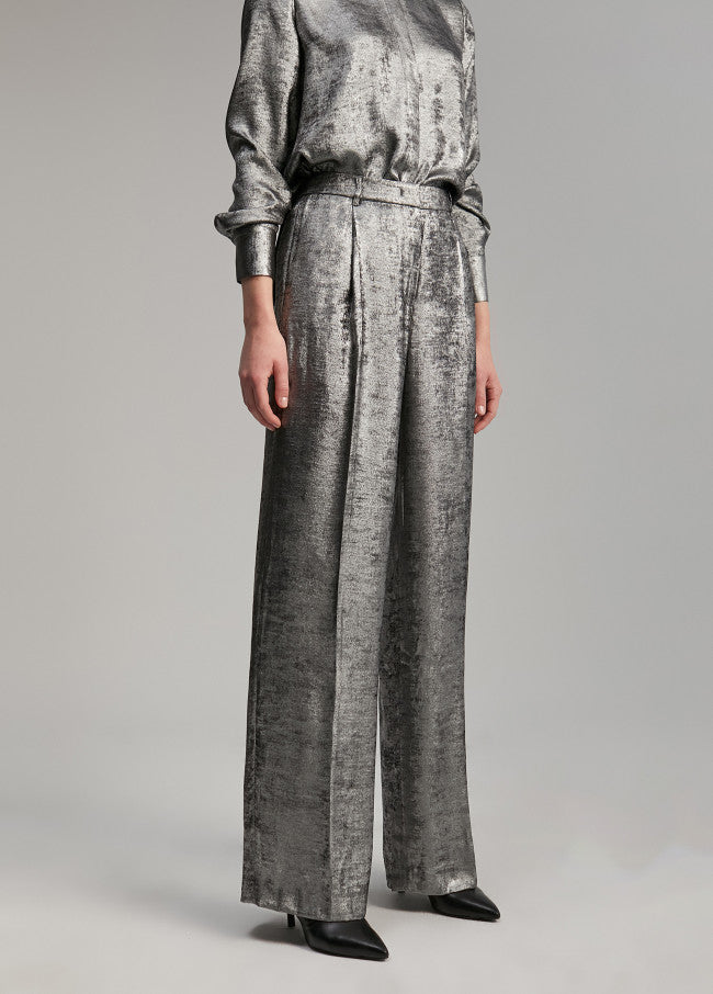 Pantalón Laminated Straight-Leg