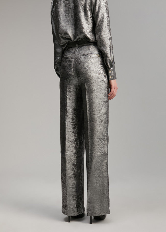 Pantalón Laminated Straight-Leg