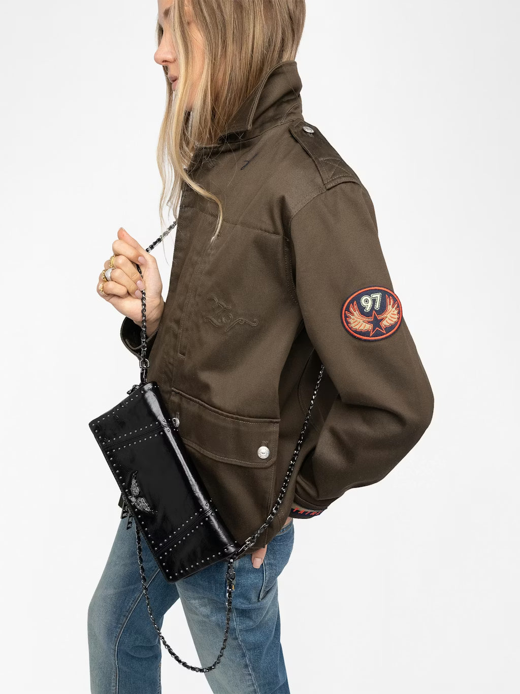 Bolso Rock Vintage Patent Studs