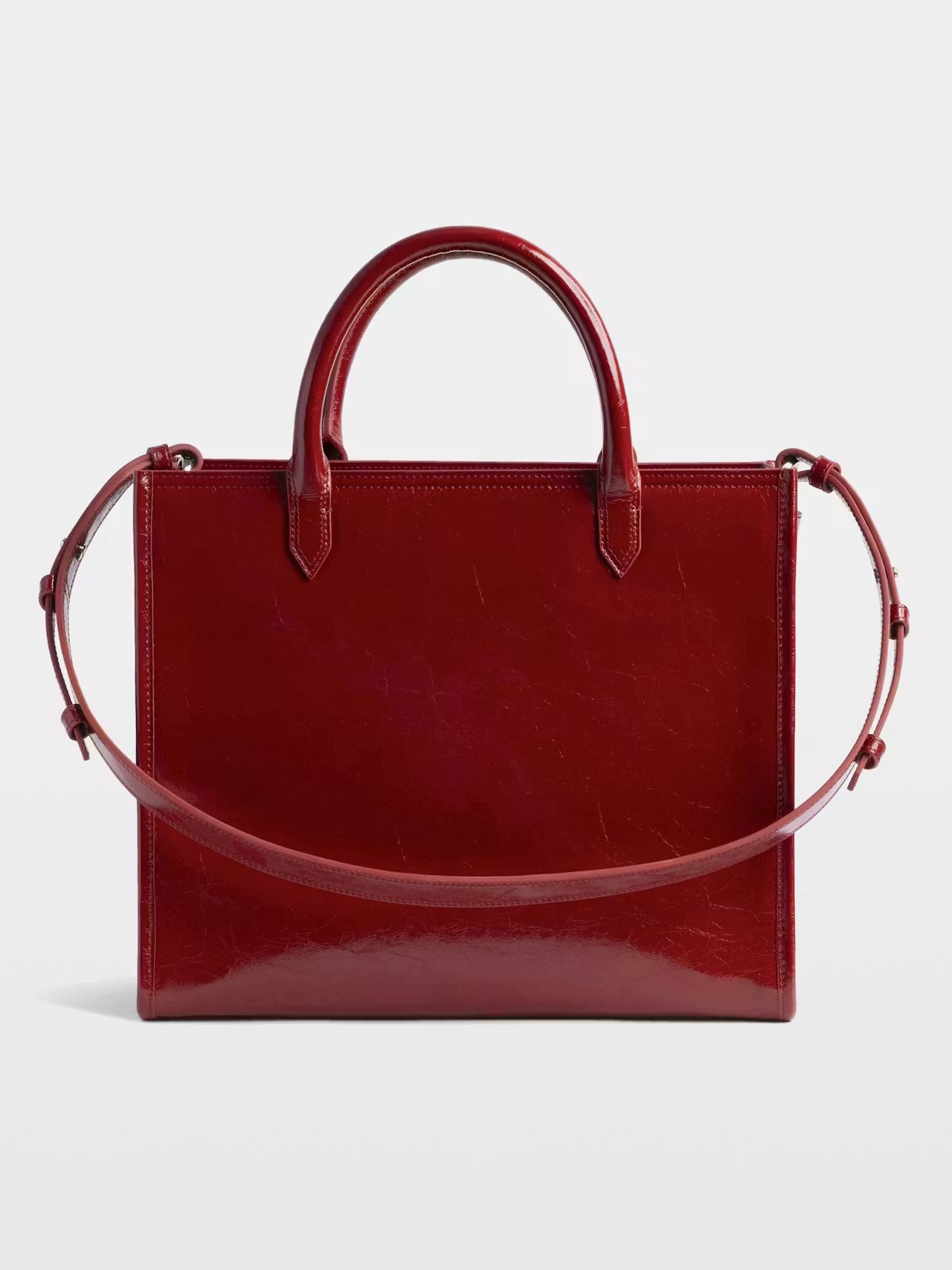 Bolso Angel Tote Wrinkled Patent