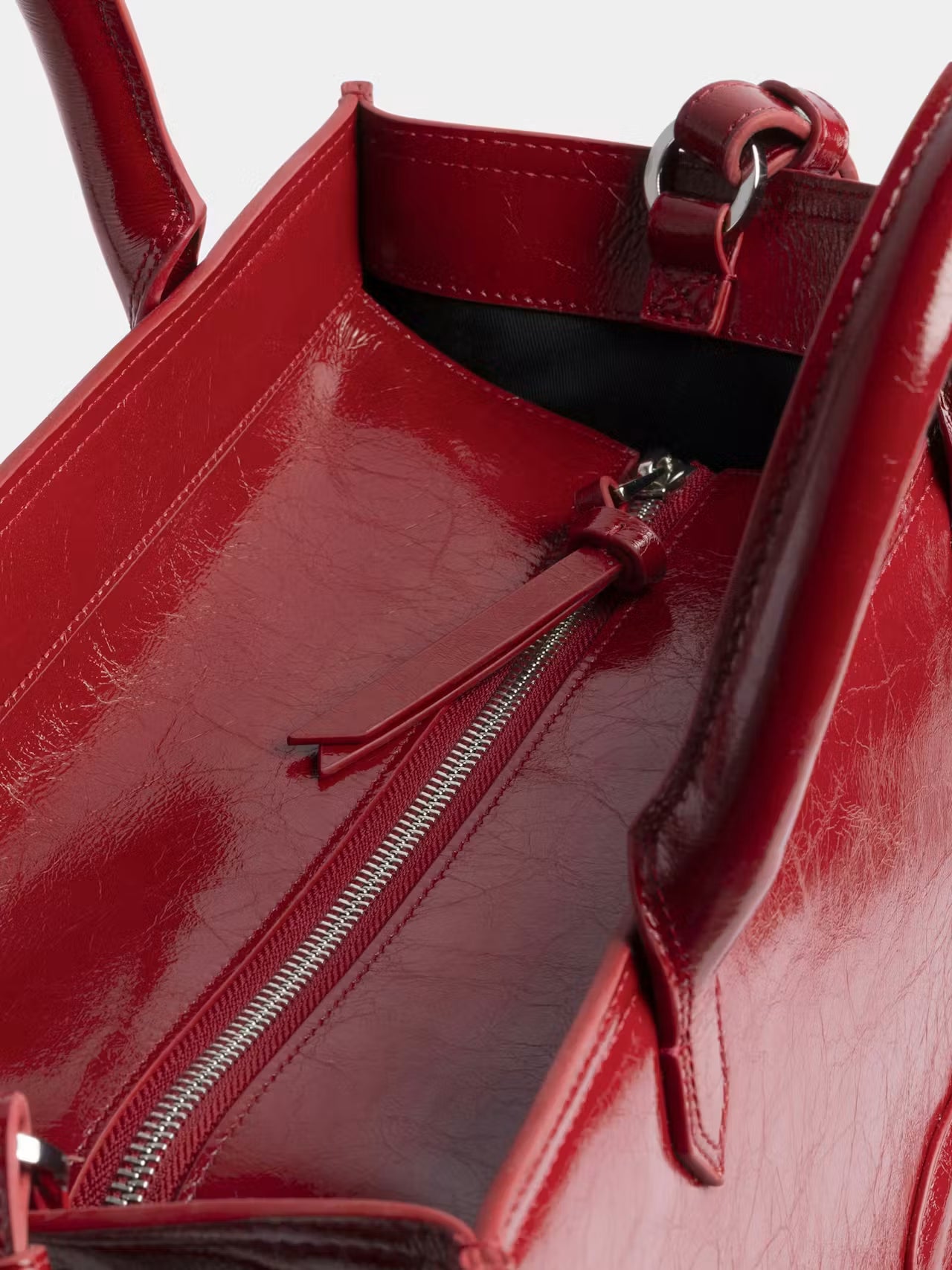 Bolso Angel Tote Wrinkled Patent