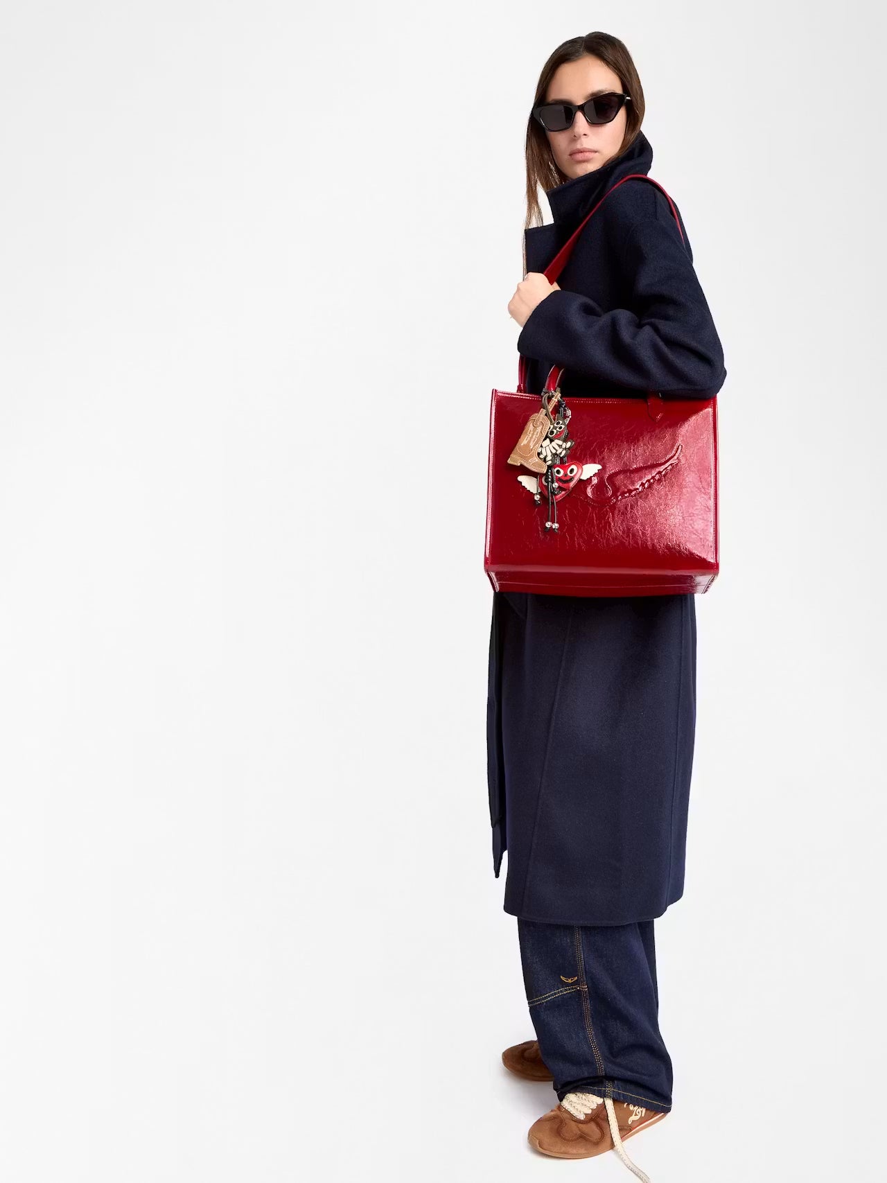 Bolso Angel Tote Wrinkled Patent