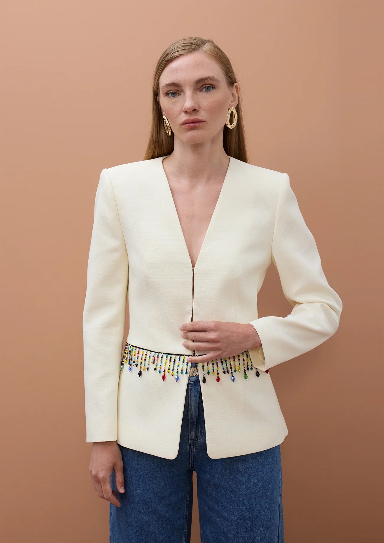 Blazer con piedras de colores